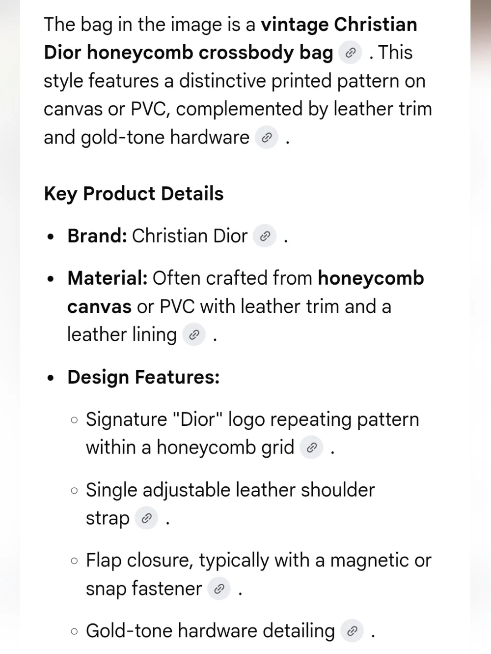 1980s Vintage Christian Dior Honeycomb Shoulder/Crossbody Bag - Picture 15 of 16